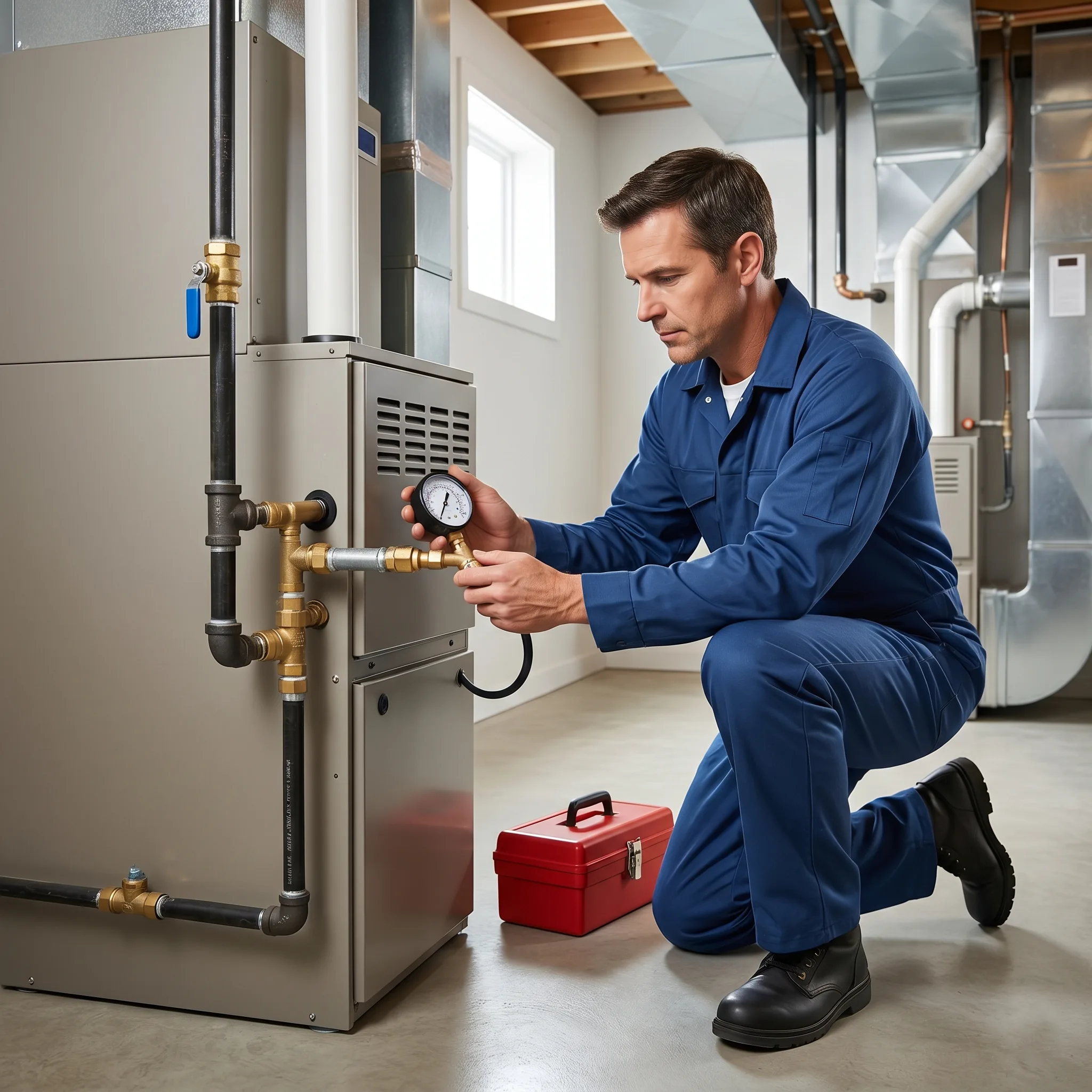Residential gas piping layout and appliance connection work