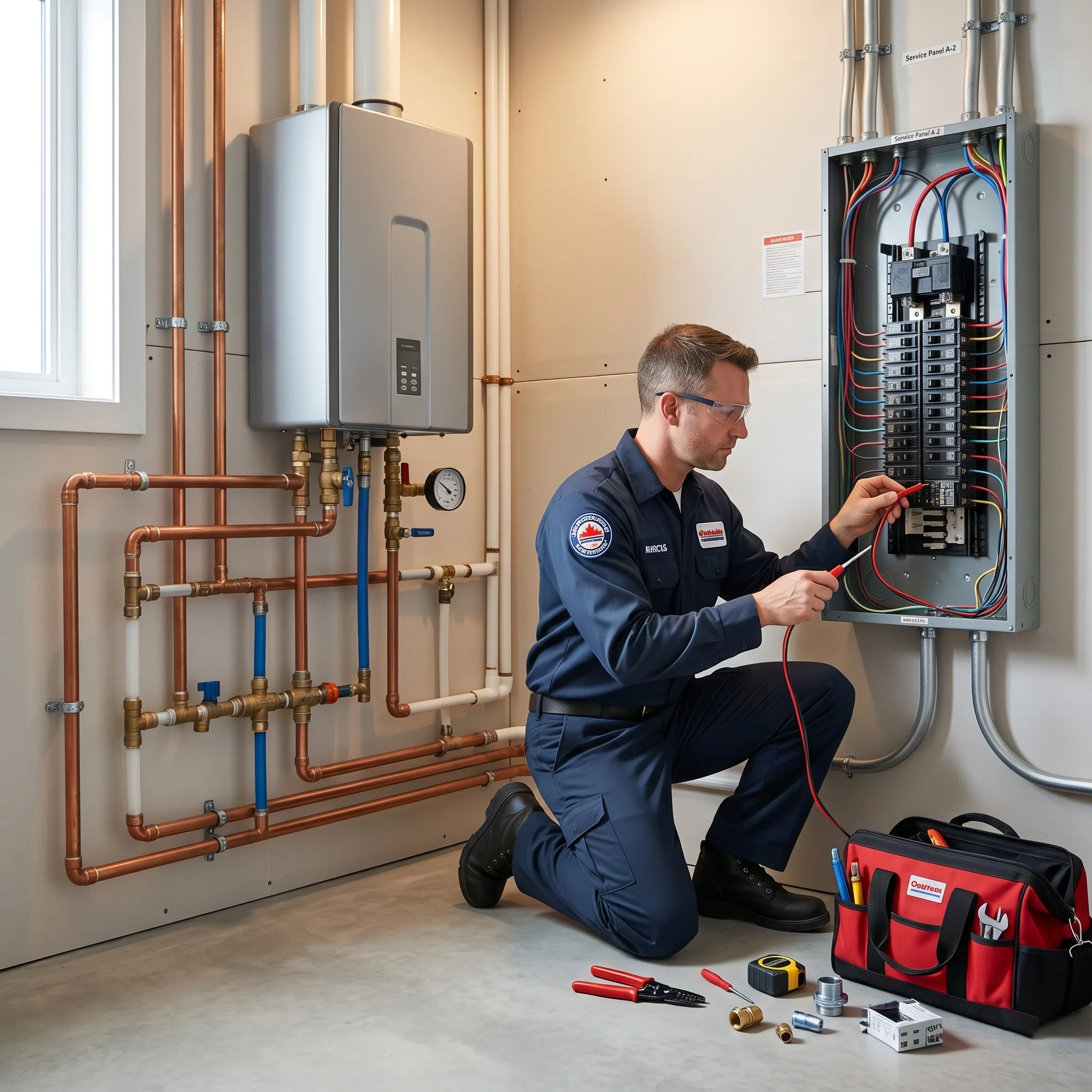 Home plumbing and electrical systems supported through professional service and upgrades